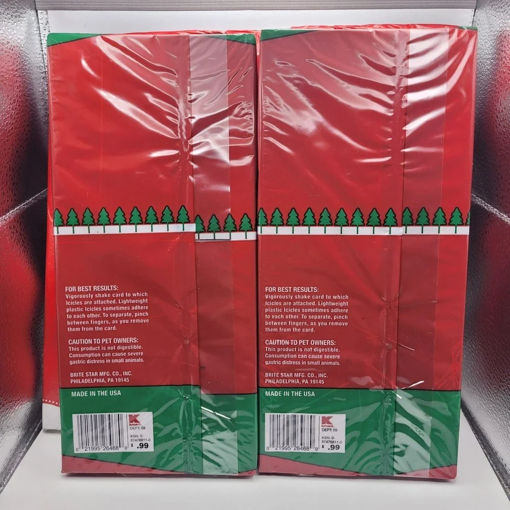 Icicles Tinsel NEW Brite Star and Holiday Time 6pc Lot 18